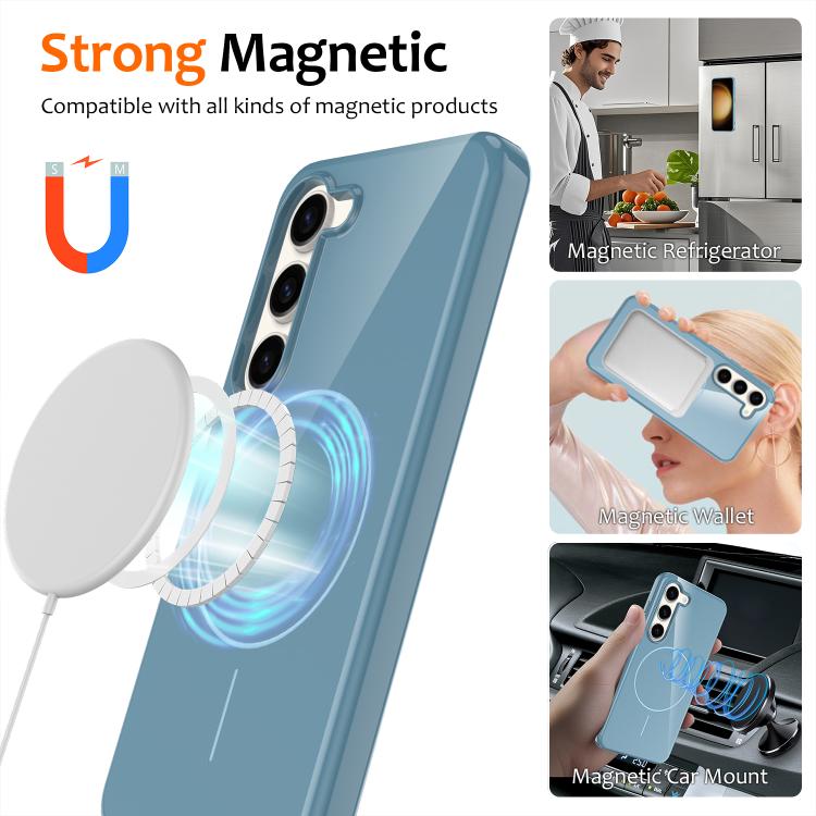 For Samsung Galaxy S23+ 5G Glossy TPU Shockproof MagSafe Phone Case with Lanyard