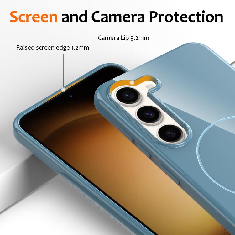 For Samsung Galaxy S23+ 5G Glossy TPU Shockproof MagSafe Phone Case with Lanyard