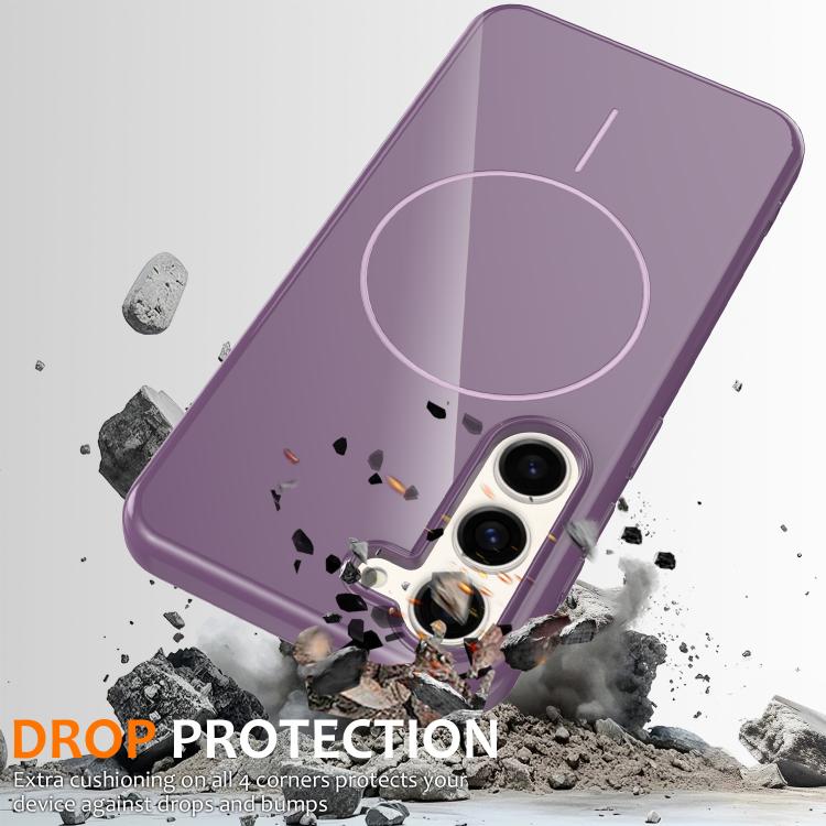 For Samsung Galaxy S23+ 5G Glossy TPU Shockproof MagSafe Phone Case with Lanyard