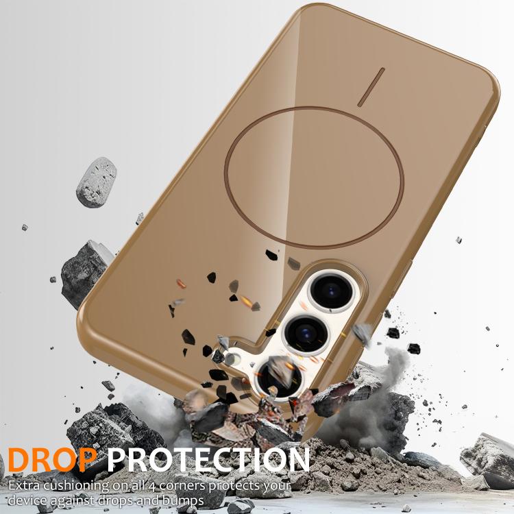For Samsung Galaxy S23+ 5G Glossy TPU Shockproof MagSafe Phone Case with Lanyard