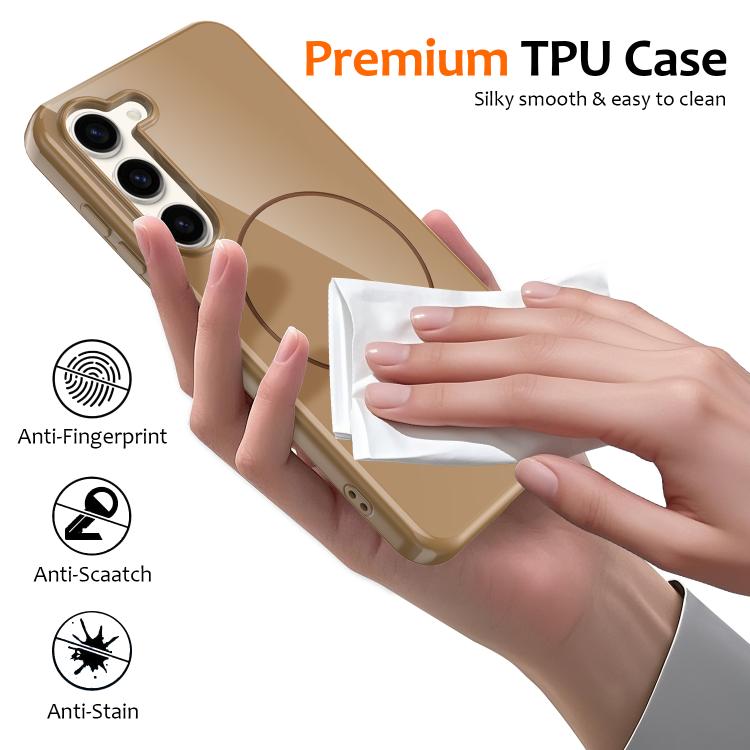 For Samsung Galaxy S23+ 5G Glossy TPU Shockproof MagSafe Phone Case with Lanyard