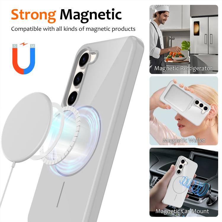 For Samsung Galaxy S23+ 5G Glossy TPU Shockproof MagSafe Phone Case with Lanyard