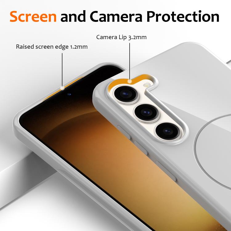 For Samsung Galaxy S23+ 5G Glossy TPU Shockproof MagSafe Phone Case with Lanyard