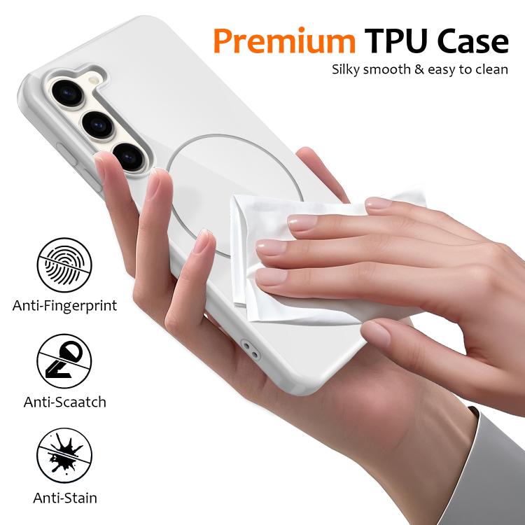 For Samsung Galaxy S23+ 5G Glossy TPU Shockproof MagSafe Phone Case with Lanyard