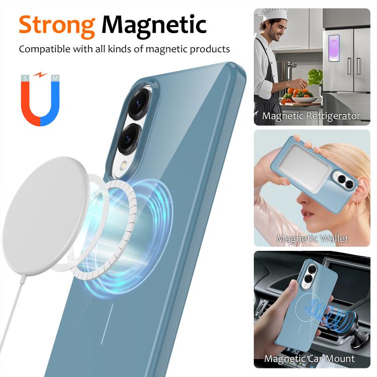 For Samsung Galaxy S25 Edge 5G Glossy TPU Shockproof MagSafe Phone Case with Lanyard