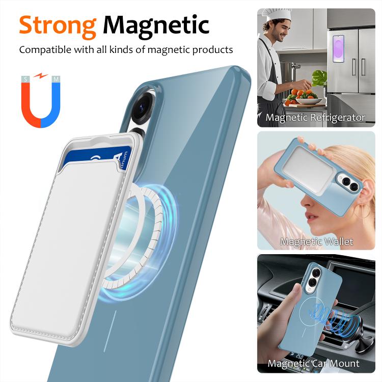 For Samsung Galaxy S25 Edge 5G Glossy TPU Shockproof MagSafe Phone Case with Lanyard