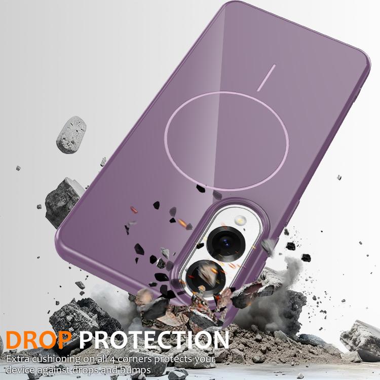 For Samsung Galaxy S25 Edge 5G Glossy TPU Shockproof MagSafe Phone Case with Lanyard