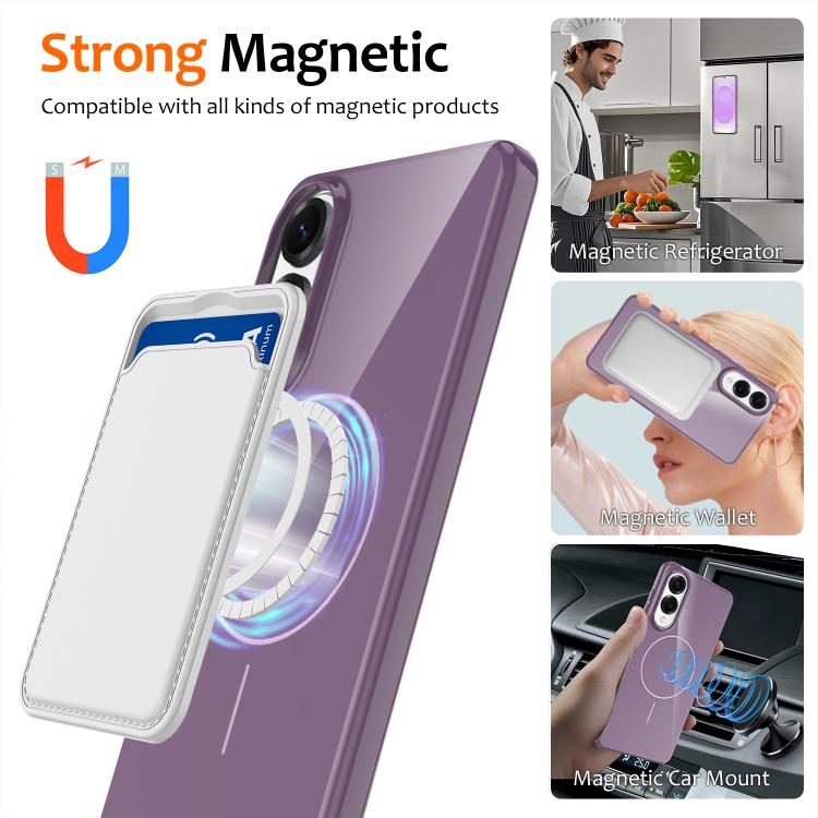 For Samsung Galaxy S25 Edge 5G Glossy TPU Shockproof MagSafe Phone Case with Lanyard