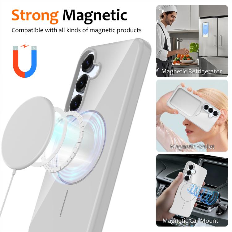 For Samsung Galaxy S25 FE 5G Glossy TPU Shockproof MagSafe Phone Case with Lanyard