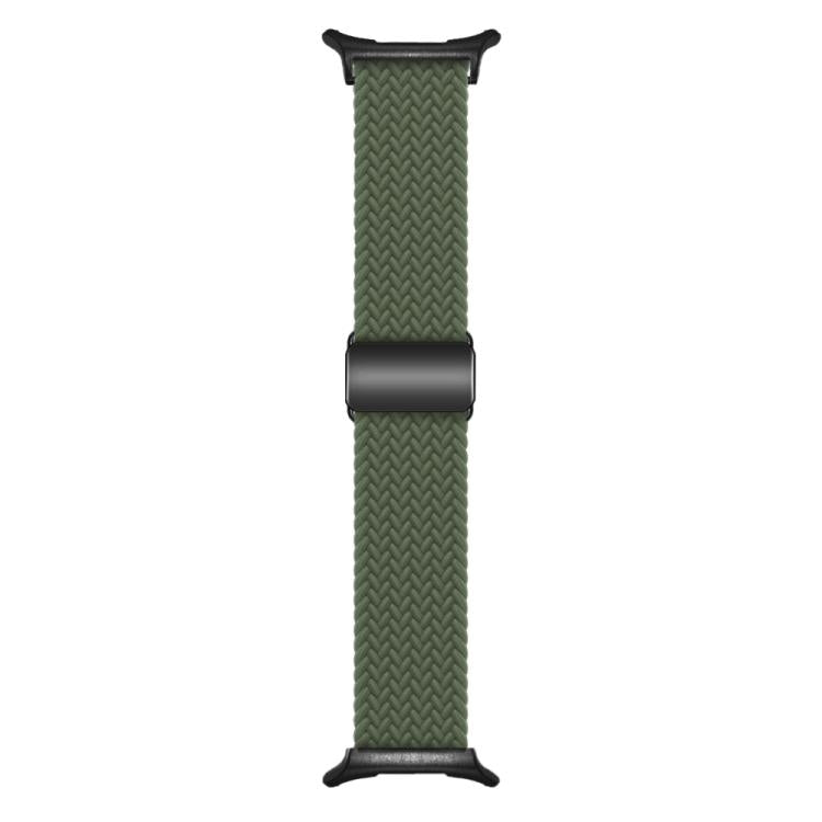 For Samsung Galaxy Watch Ultra 47mm / Ultra 2025 Kalebol Braided Loop Magnetic Black Buckle Watch Band
