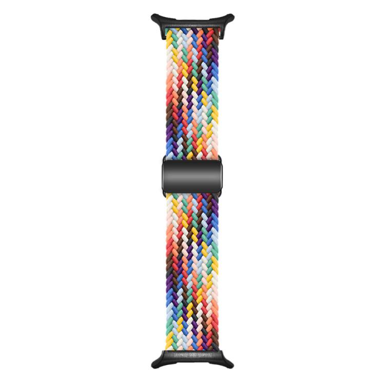For Samsung Galaxy Watch Ultra 47mm / Ultra 2025 Kalebol Braided Loop Magnetic Black Buckle Watch Band