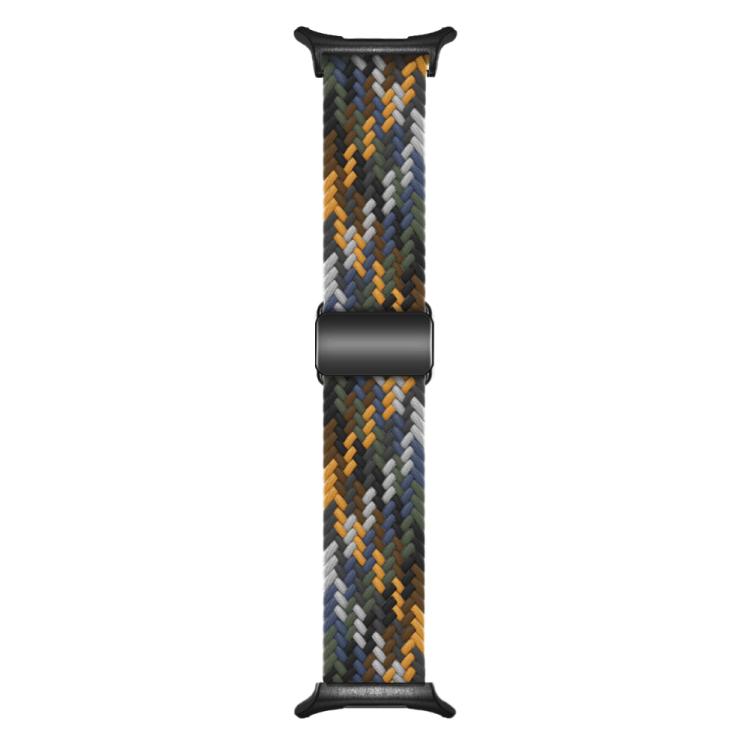 For Samsung Galaxy Watch Ultra 47mm / Ultra 2025 Kalebol Braided Loop Magnetic Black Buckle Watch Band
