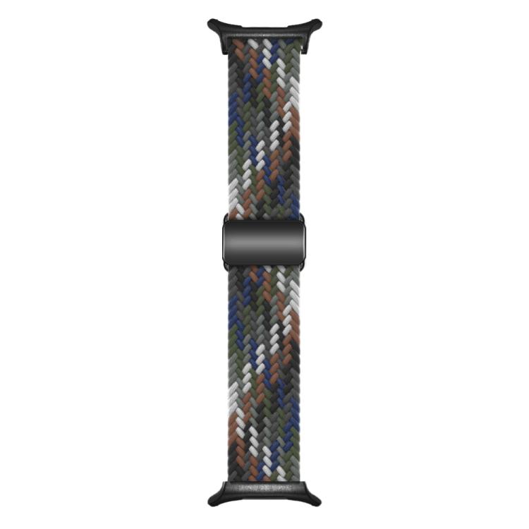 For Samsung Galaxy Watch Ultra 47mm / Ultra 2025 Kalebol Braided Loop Magnetic Black Buckle Watch Band