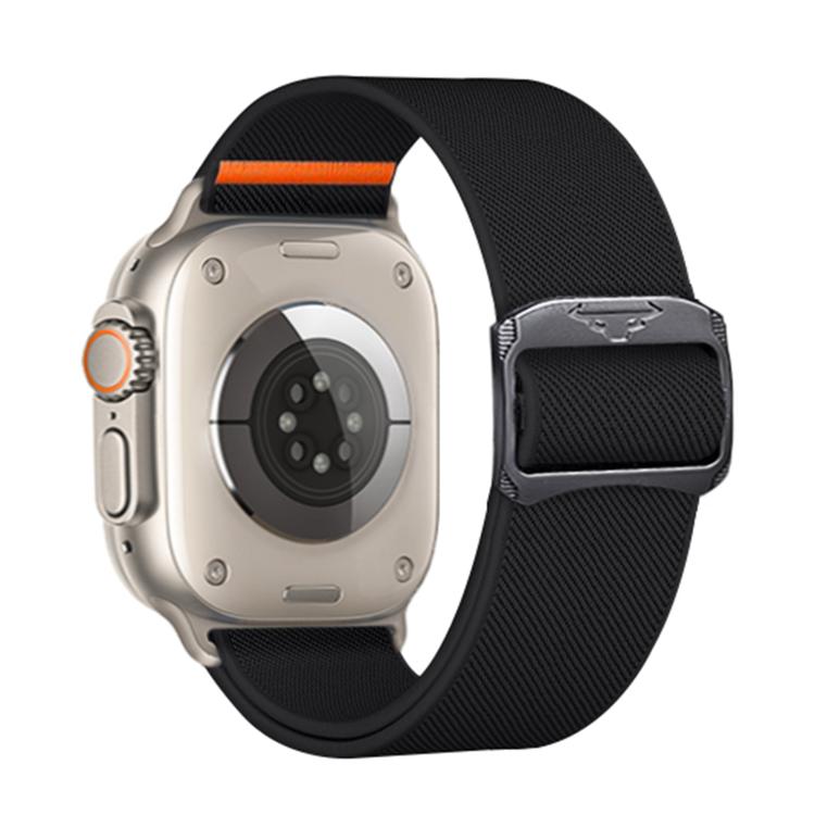 For Apple Watch 42mm / 41mm / 40mm / 38mm Kalebol Bull Bead Buckle Elastic Nylon Watch Band