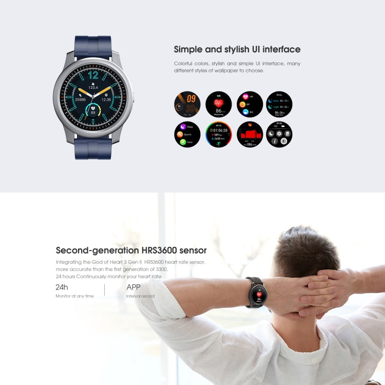 [HK Warehouse] ELEPHONE R8 1.3 inch Color Screen Bluetooth 5.0 Smart Watch with TPU Strap, IP67 Waterproof, Support Heart Rate Monitor / Sleep Monitor
