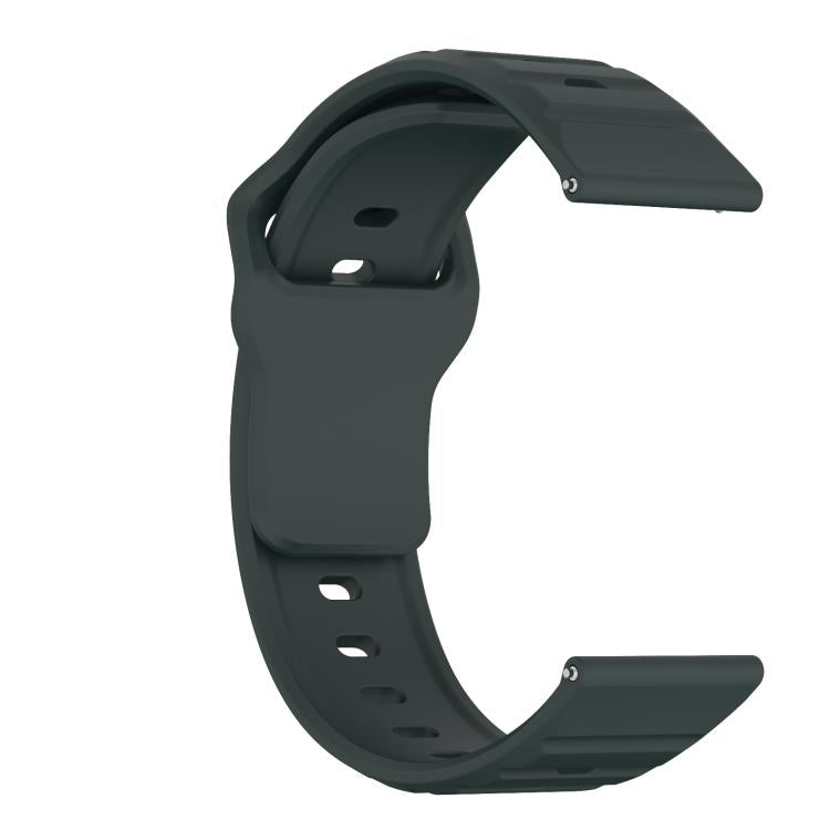 20mm Kalebol Wave Pattern Studded Buckle Silicone Watch Band
