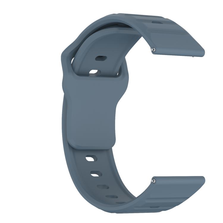 20mm Kalebol Wave Pattern Studded Buckle Silicone Watch Band