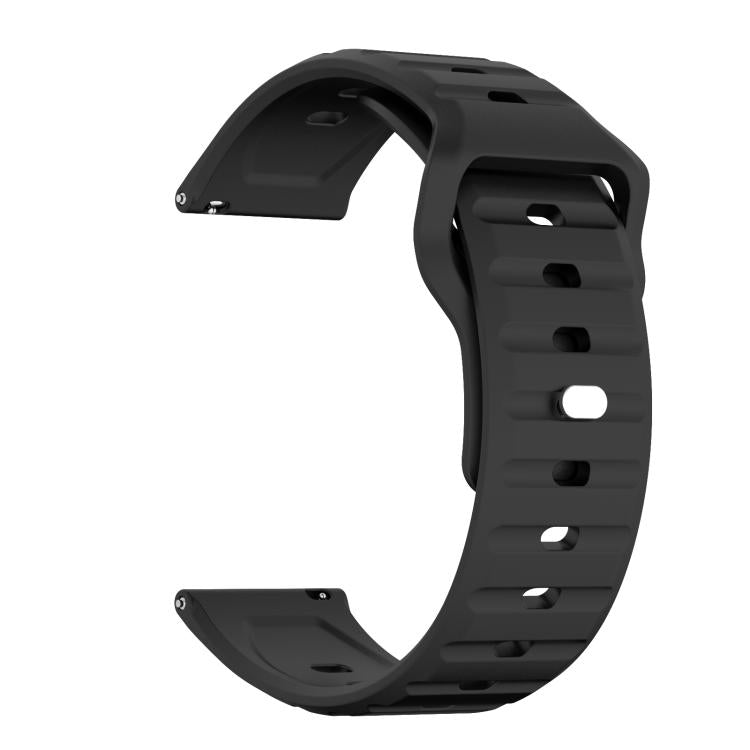 20mm Kalebol Wave Pattern Studded Buckle Silicone Watch Band