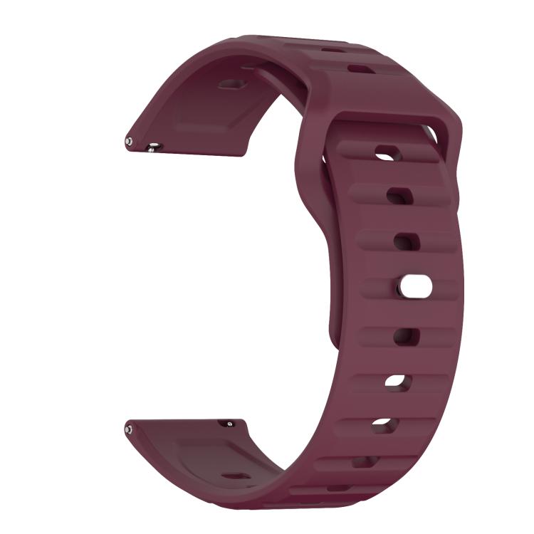 20mm Kalebol Wave Pattern Studded Buckle Silicone Watch Band