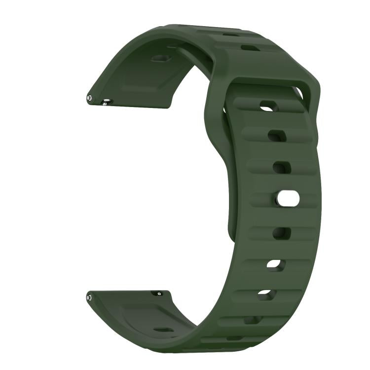 20mm Kalebol Wave Pattern Studded Buckle Silicone Watch Band