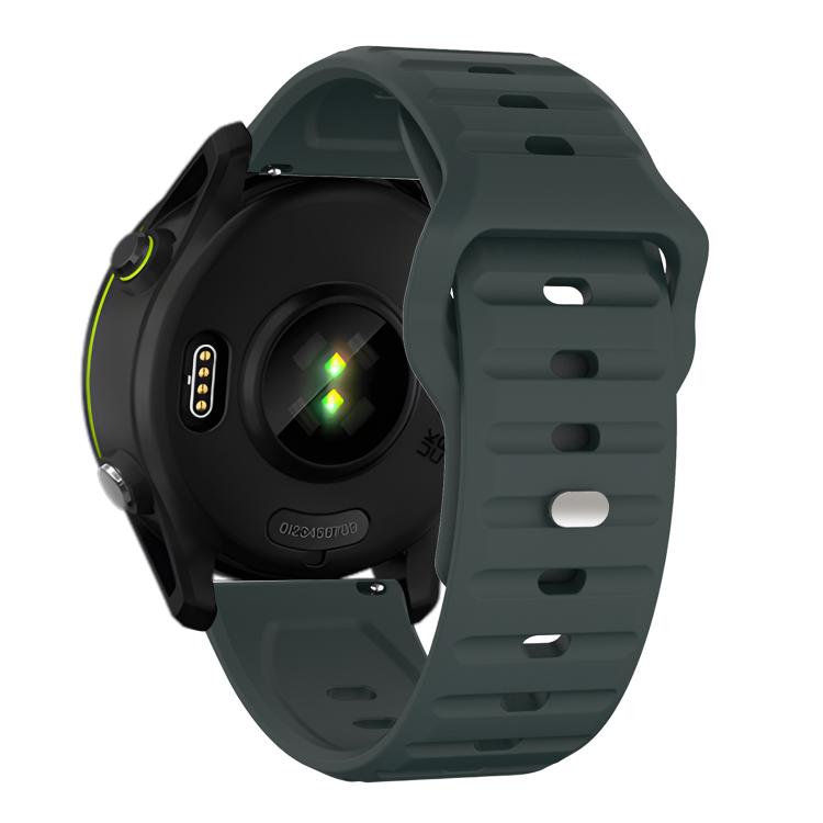 22mm Kalebol Wave Pattern Studded Buckle Silicone Watch Band