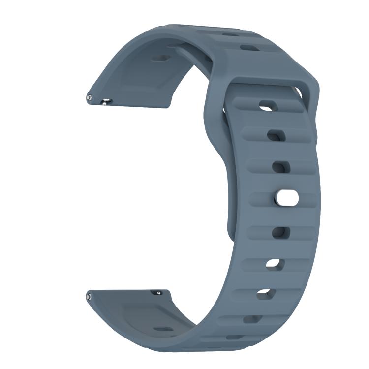 22mm Kalebol Wave Pattern Studded Buckle Silicone Watch Band