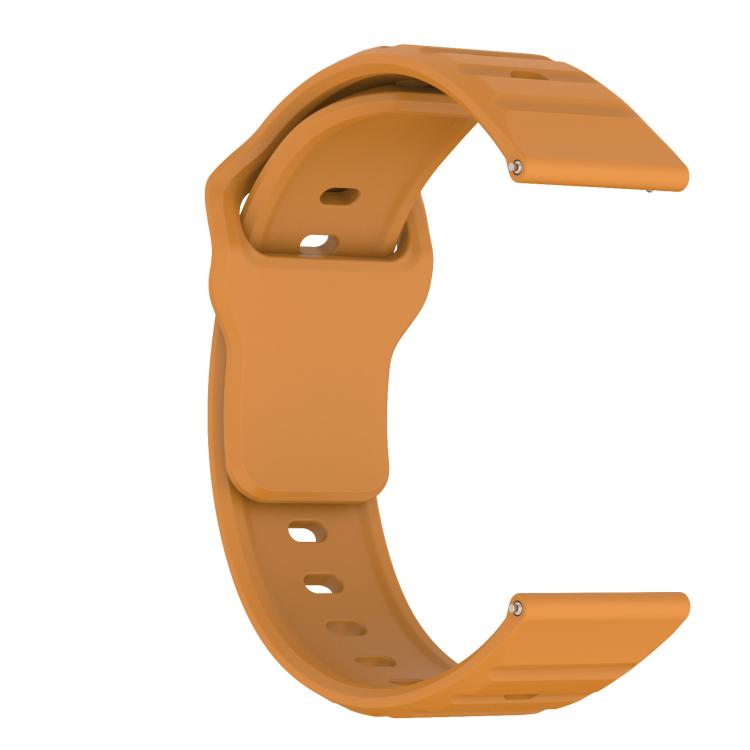 22mm Kalebol Wave Pattern Studded Buckle Silicone Watch Band