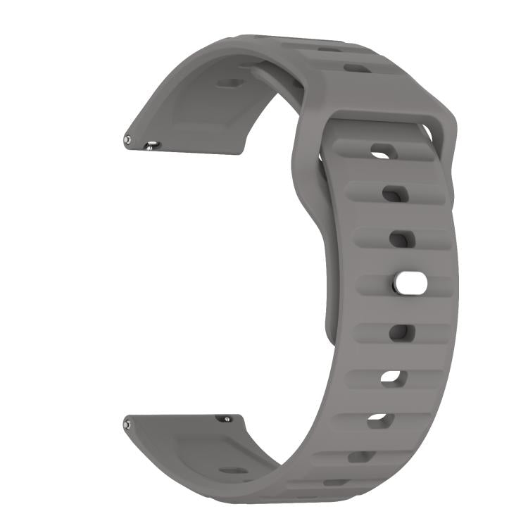 22mm Kalebol Wave Pattern Studded Buckle Silicone Watch Band