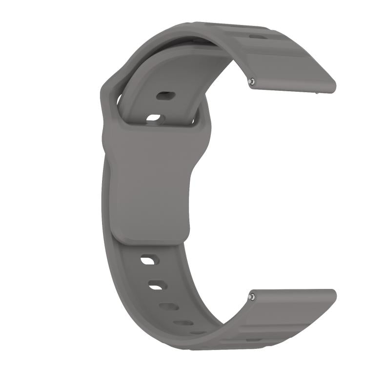 22mm Kalebol Wave Pattern Studded Buckle Silicone Watch Band