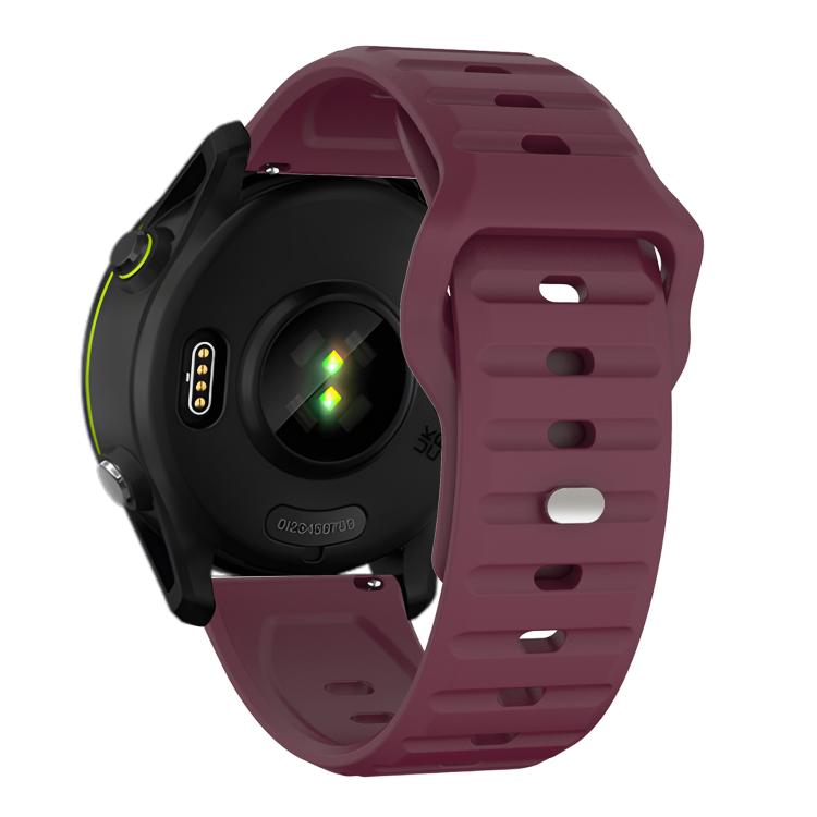 22mm Kalebol Wave Pattern Studded Buckle Silicone Watch Band
