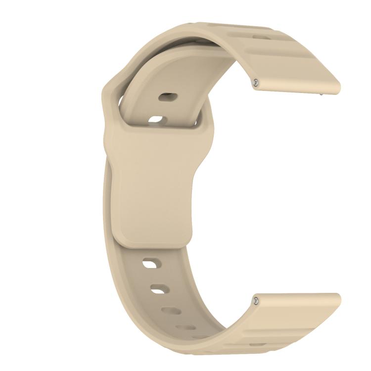 22mm Kalebol Wave Pattern Studded Buckle Silicone Watch Band