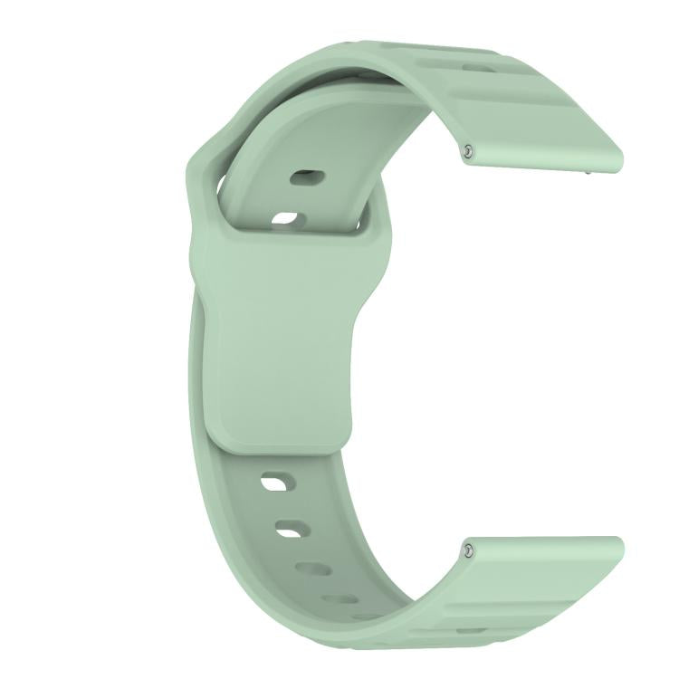 22mm Kalebol Wave Pattern Studded Buckle Silicone Watch Band