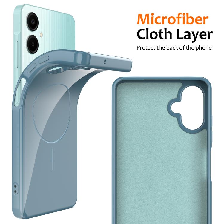 For Samsung Galaxy A06 4G / 5G Glossy TPU Shockproof MagSafe Phone Case with Lanyard