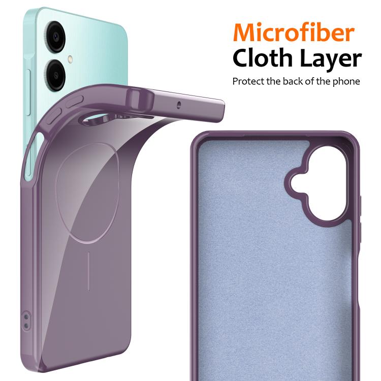 For Samsung Galaxy A06 4G / 5G Glossy TPU Shockproof MagSafe Phone Case with Lanyard
