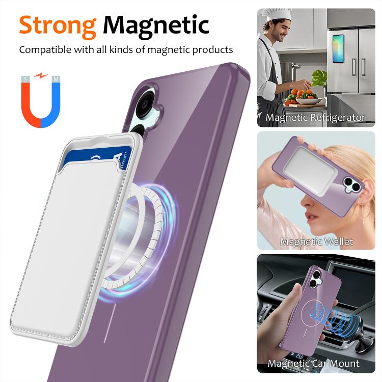 For Samsung Galaxy A06 4G / 5G Glossy TPU Shockproof MagSafe Phone Case with Lanyard