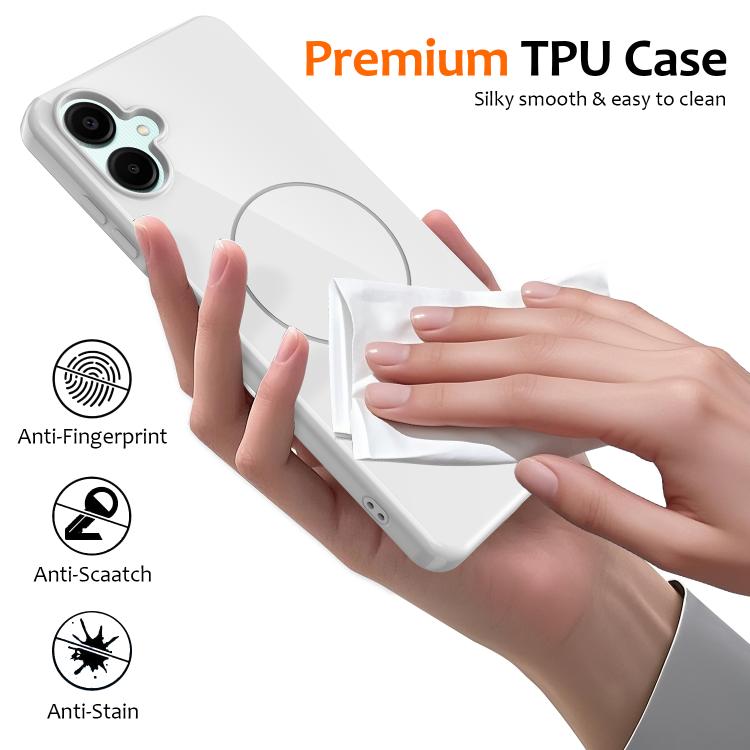 For Samsung Galaxy A06 4G / 5G Glossy TPU Shockproof MagSafe Phone Case with Lanyard