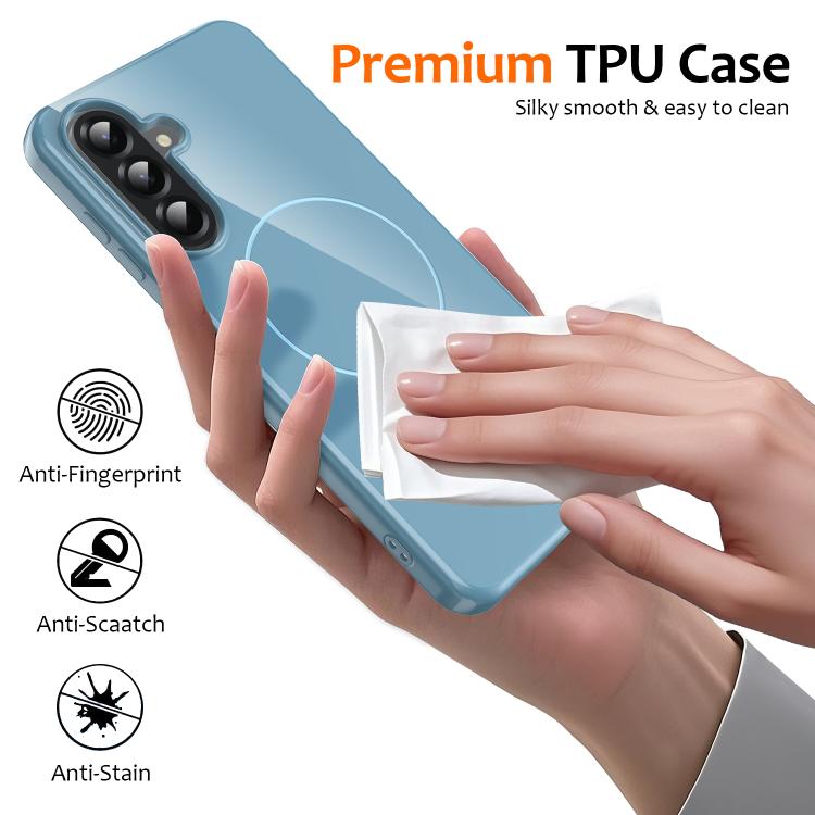 For Samsung Galaxy A15 4G / 5G Glossy TPU Shockproof MagSafe Phone Case with Lanyard