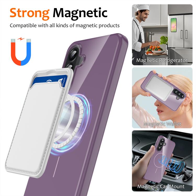 For Samsung Galaxy A35 5G Glossy TPU Shockproof MagSafe Phone Case with Lanyard