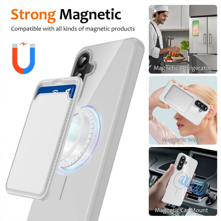 For Samsung Galaxy A35 5G Glossy TPU Shockproof MagSafe Phone Case with Lanyard