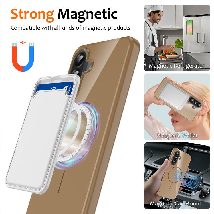 For Samsung Galaxy A55 5G Glossy TPU Shockproof MagSafe Phone Case with Lanyard
