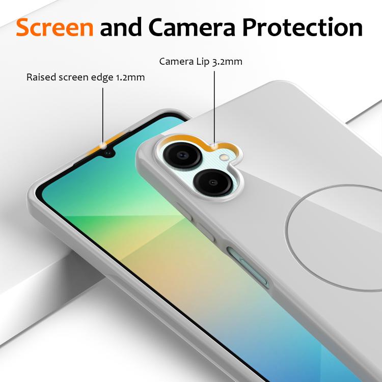 For Samsung Galaxy A07 / M17e / F07e Glossy TPU Shockproof MagSafe Phone Case with Lanyard