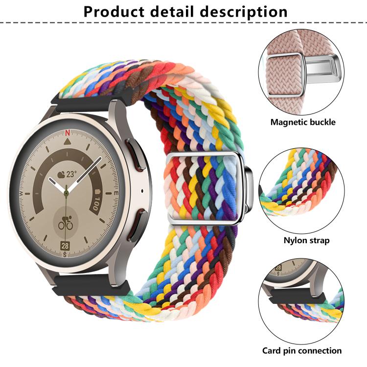 20mm Kalebol Nylon Braided Loop Magnetic Buckle Watch Band