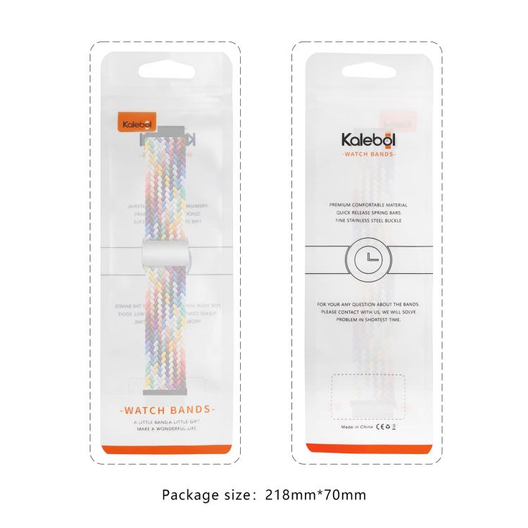 20mm Kalebol Nylon Braided Loop Magnetic Buckle Watch Band