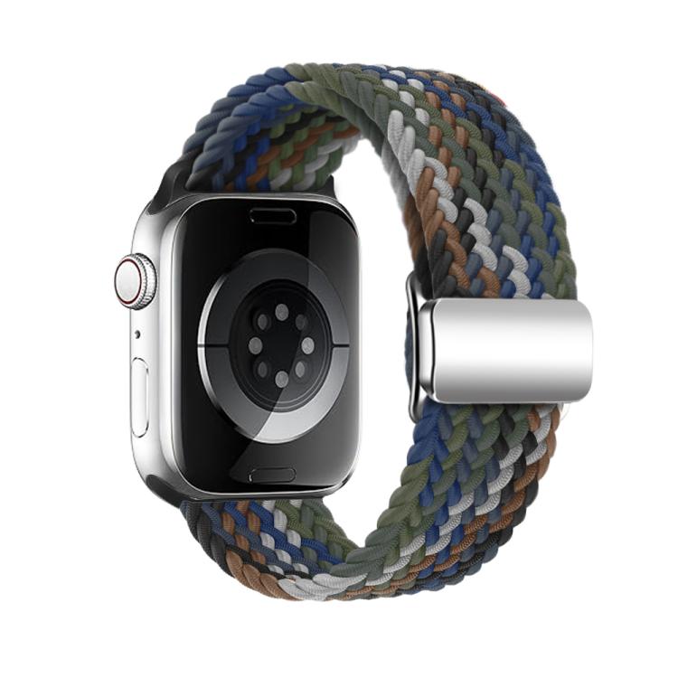 For Apple Watch 46mm / 49mm / 45mm / 44mm Kalebol Nylon Loop Magnetic Buckle Watch Band