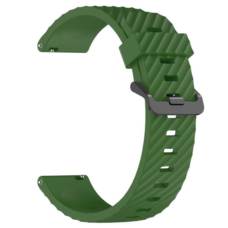 22mm Kalebol Steel Buckle Spruce Silicone Watch Band