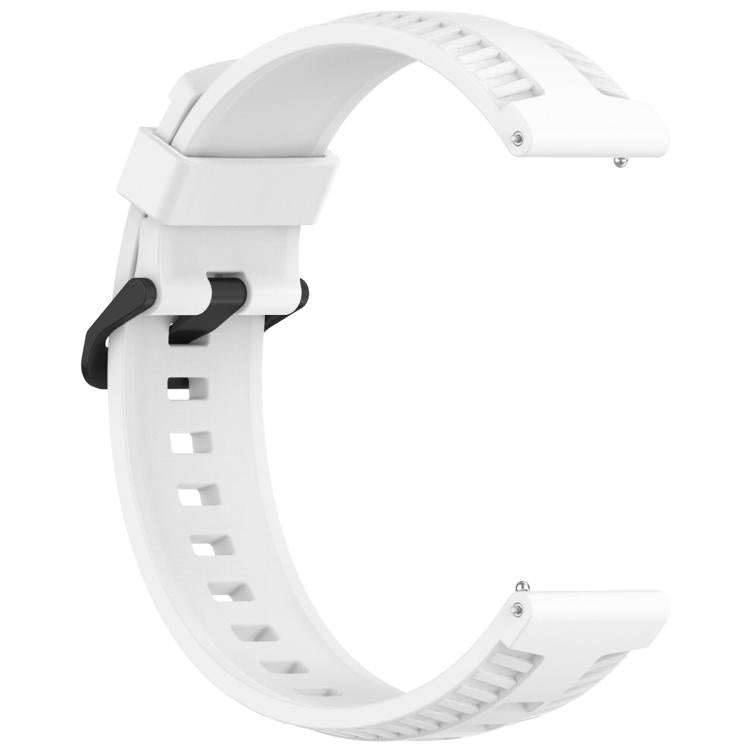 20mm Kalebol Black Buckle Tire Pattern Silicone Watch Band