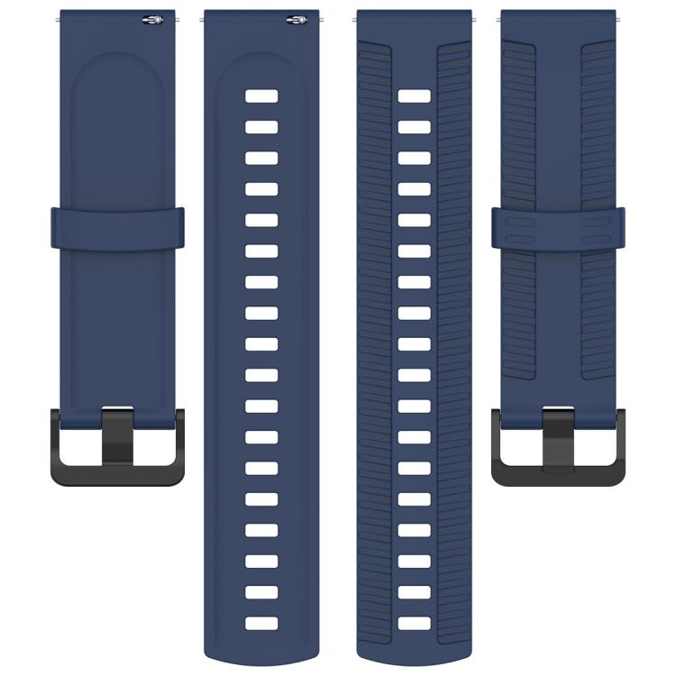 20mm Kalebol Black Buckle Tire Pattern Silicone Watch Band