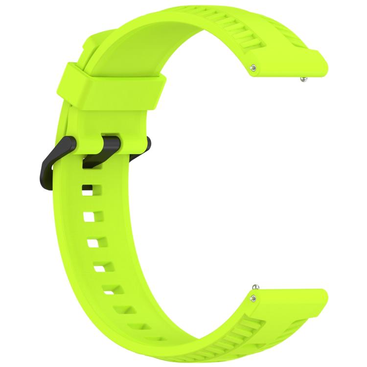 20mm Kalebol Black Buckle Tire Pattern Silicone Watch Band