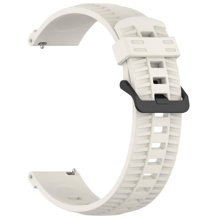 20mm Kalebol Black Buckle Tire Pattern Silicone Watch Band