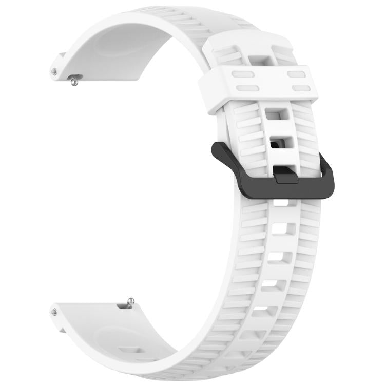 22mm Kalebol Black Buckle Tire Pattern Silicone Watch Band
